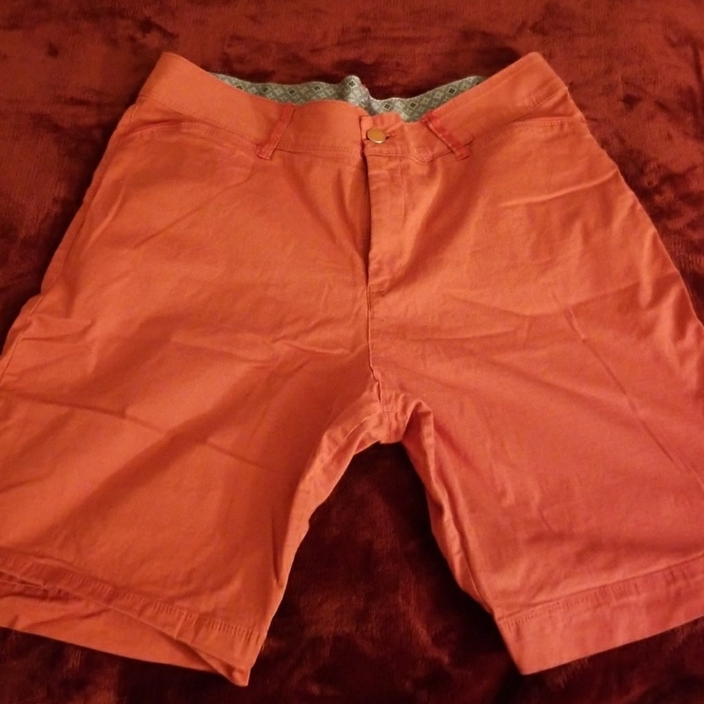 Orange Bermuda shorts